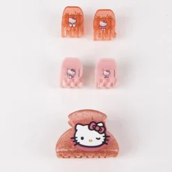 Accesorios de Pelo Hello Kitty Clips 5 Piezas Rosa