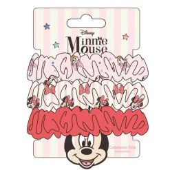 Accesorios para el Pelo: Coleteros de Tela Minnie - 3 Piezas