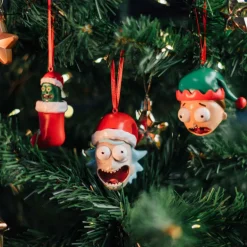 Adornos de Navidad Rick, Morty y Rick Pepinillo