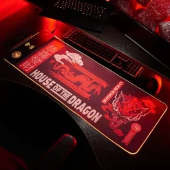 Alfombrilla de Ratón Casa del Dragón con Cargador Móvil LED