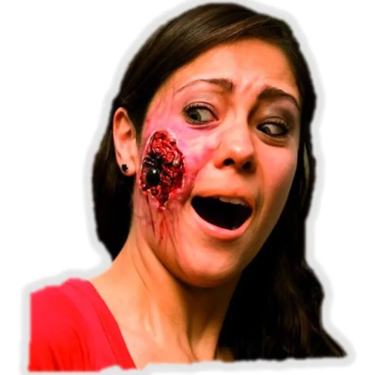 Aplicación De Látex Y Maquillaje Araña Bajo Piel