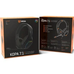 Auriculares Gaming Krom Kopa 7.1 Virtual Negro