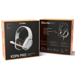Auriculares gaming Krom Kopa Pro blancos con micro