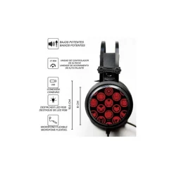 Auriculares Gaming Marvel Avengers Ert Group 7.1 LED