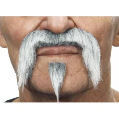 Bigote con Perilla blanco