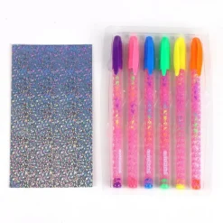 Bolígrafo Gel Barbie Multicolor con Estuche Fucsia