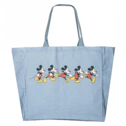 Bolsa de compras XL Mickey azul 70% poliéster y 30% algodón