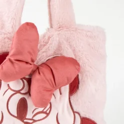 Bolsa Shopping Peluche Minnie Rosa 100% Poliéster