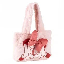 Bolsa Shopping Peluche Minnie Rosa 100% Poliéster