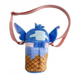 Bolso de Aplicaciones Stitch en forma de cono de helado, azul, 100% poliéster