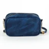 Bolso de Polipiel Stitch Azul con Detalles Dorados