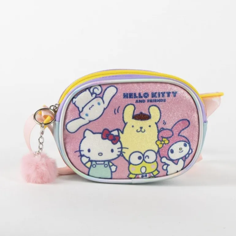 Bolso Fantasía Hello Kitty Rosa con Pompon