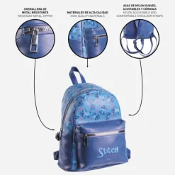 Bolso Mochila Stitch Disney Blue