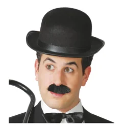 Bombín de fieltro negro