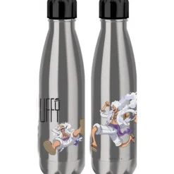 Botella Termo One Piece Luffy Gear 5 Plateada de Acero Inoxidable