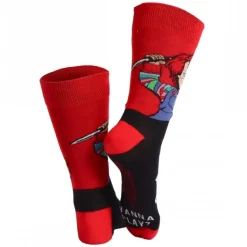Calcetines Chucky Rojo Oscuro Talla Única 38/45