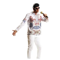 Camiseta disfraz rey del rock para hombre