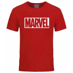Camiseta Logo Marvel Rojo
