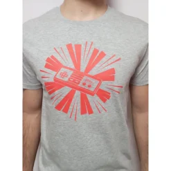 Camiseta retrogaming NES gris