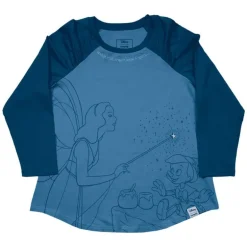 Camiseta Unisex Pinocchio Loungefly Blue Fairy Shirred Raglan Talla L