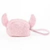 Cartera Borreguillo Stitch Angel Rosa 100% Poliéster