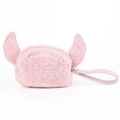 Cartera Borreguillo Stitch Angel Rosa 100% Poliéster