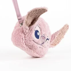 Cartera Borreguillo Stitch Angel Rosa 100% Poliéster