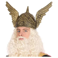 Casco Dorado con Alas de Dios Griego