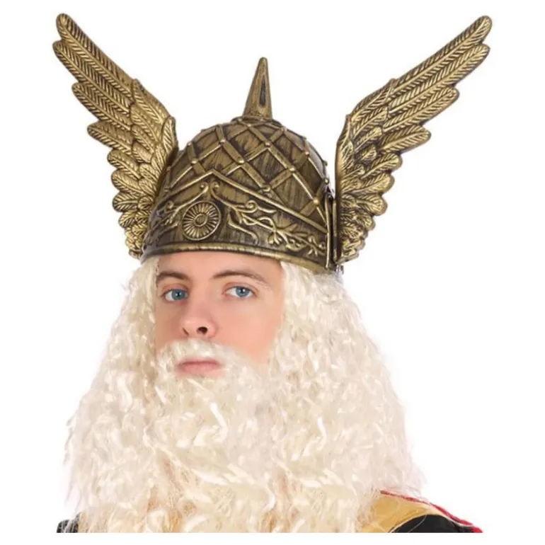 Casco Dorado con Alas de Dios Griego