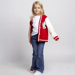 Chaqueta infantil Cotton Brushed Baseball Minnie