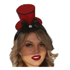 Chistera Mini Roja con Diadema