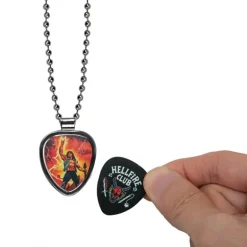 Collar Eddie Munson - Stranger Things con Púa Hellfire Club