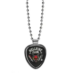 Collar Eddie Munson - Stranger Things con Púa Hellfire Club