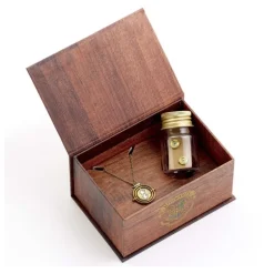 Collar y Pendientes Time Turner de Hermione - Harry Potter (Dorado)