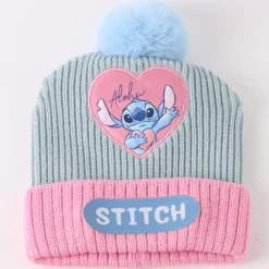 Conjunto 3 Piezas Bufanda y Complementos Stitch 100% Acrílico