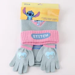 Conjunto 3 Piezas Bufanda y Complementos Stitch 100% Acrílico