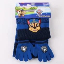 Conjunto 3 Piezas Bufanda, Gorro y Guantes Paw Patrol Azul
