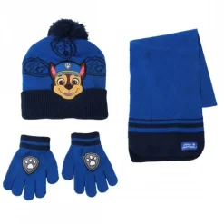 Conjunto 3 Piezas Bufanda, Gorro y Guantes Paw Patrol Azul