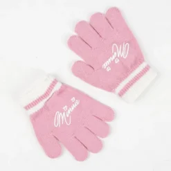 Conjunto 3 Piezas Bufanda Minnie Complementos 100% Acrílico - Rosa