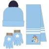 Conjunto de 3 Piezas Bluey - Bufanda, Gorro y Guantes 100% Acrílico