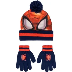 Conjunto de 2 Piezas de Spiderman: Gorra y Guantes