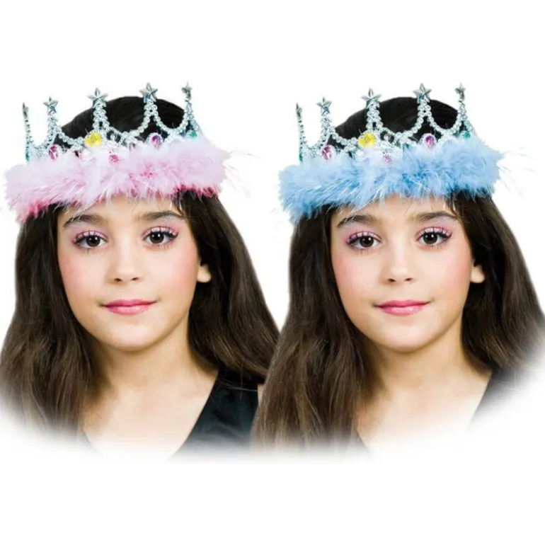 Corona de Princesa con Marabú en colores surtidos