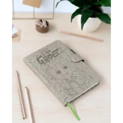 Cuaderno A5 y Boligrafo Proyector Groot Marvel