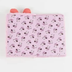 Cuaderno de Pelo Minnie Mouse Rosa con Lazo