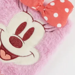 Cuaderno de Pelo Minnie Mouse Rosa con Lazo