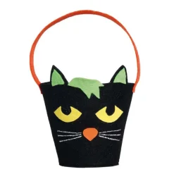 Cubo Gato Negro de Fieltro de 20 cm