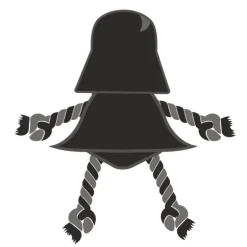 Cuerda dental para perros forma Darth Vader