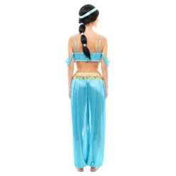 Deslumbrante Disfraz de Princesa Árabe Azul para Mujer