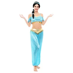 Deslumbrante Disfraz de Princesa Árabe Azul para Mujer