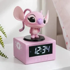 Despertador Lilo & Stitch Angel 16,5 cm con Luz Nocturna